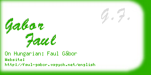 gabor faul business card